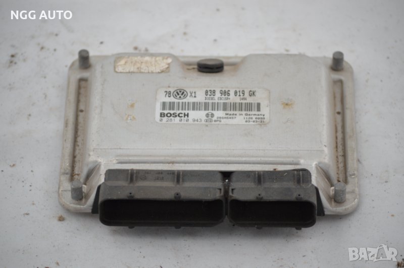 Компютър Двигател ECU за VW 1.9 TDI AVB , 0 281 010 943, 0281010943, 038 906 019 GK, 038906019GK, снимка 1