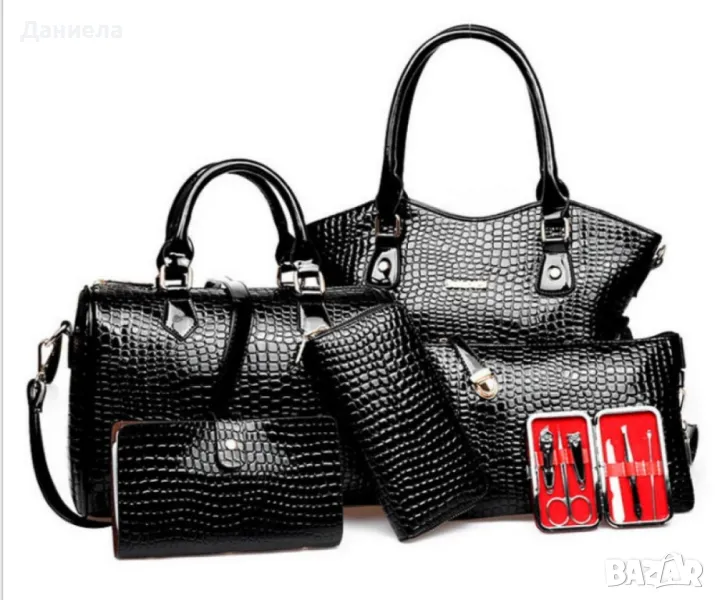 👜 Комплект чанти 6 части + несесер за нокти, снимка 1
