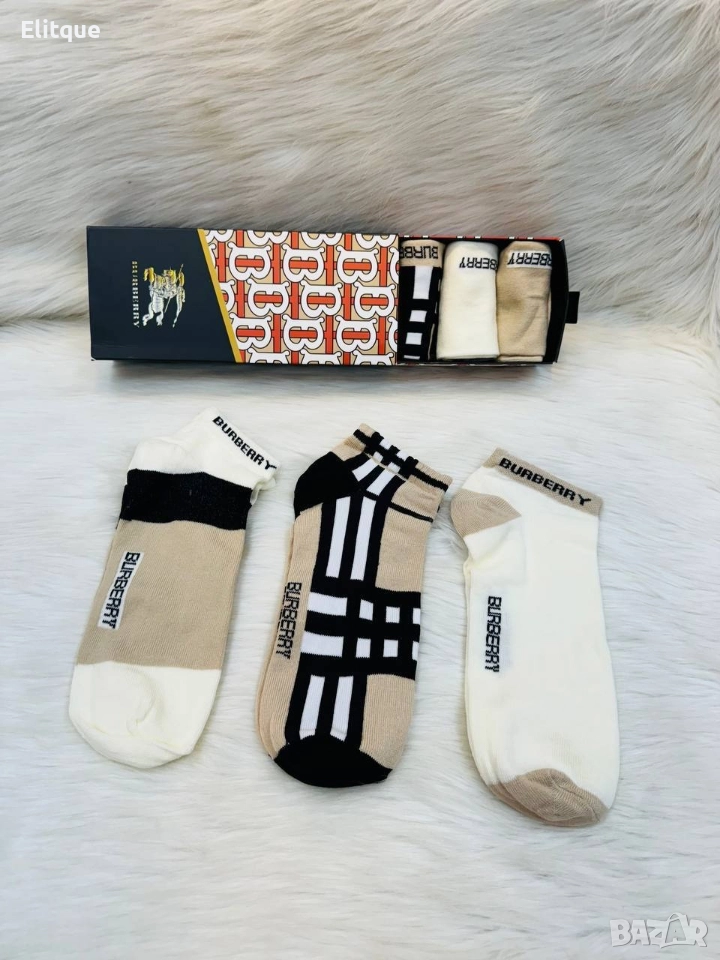 6 чифта чорапи в кутия chanel diesel Christian Dior Burberry hugo boss , снимка 1