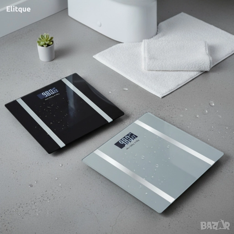 Дигитален кантар за тегло Rosberg R51650I, с Bluetooth, LCD екран, до 180кг, снимка 1