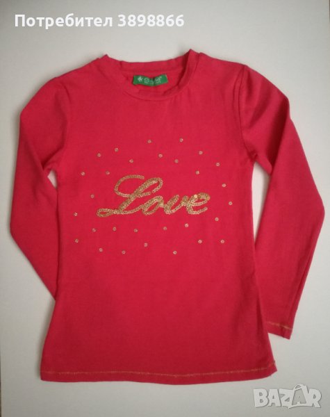 Блуза за момиче с дълъг ръкав - размер 116 см., снимка 1