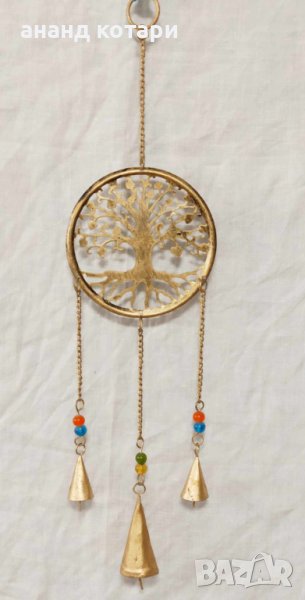 Висяща  украса със символ дърво на живота и звънчета , снимка 1