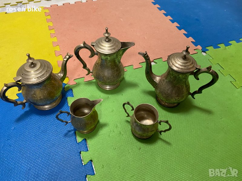 EPNS френски посребрен месингов сервиз за чай , снимка 1