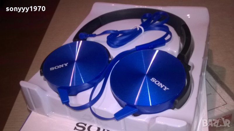 SONY HEADPHONES-NEW BLUE, снимка 1