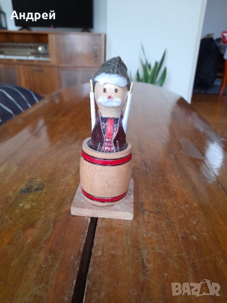Стара дървена майтапчийска фигурка сувенир, снимка 1