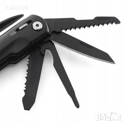 Мултифункционално джобно ножче с клещи, 2 триона, отварачка, чук, снимка 2 - Ножове - 52221782