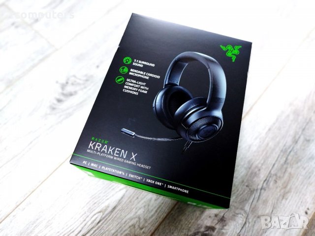 Гейминг слушалки RAZER Kraken X RZ04-02890100-R3M1, снимка 1 - Слушалки за компютър - 38309492