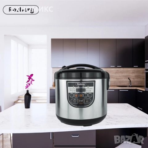 Мултикукър с 10 програми Rosberg RP51985E5, 780W, 5L, LED дисплей, Инокс, снимка 12 - Мултикукъри - 52406690
