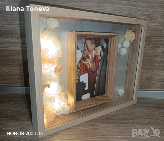 Светеща 3Д рамка подарък за Осми Март/Рожден ден