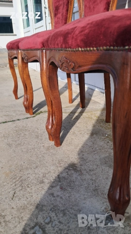 Столове Рококо орех-3 бр., снимка 4 - Столове - 52825463