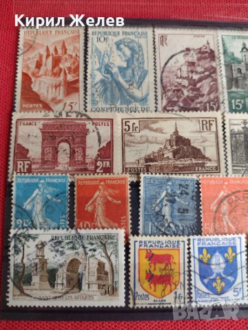 Лот пощенски марки стари редки поща Франция за колекция 22021, снимка 2 - Филателия - 36684258