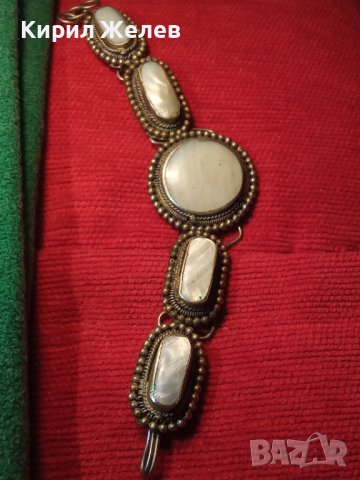 ОСМАНСКА ВЪЗРОЖДЕНСКА СТАРИННА САЧАНЕНА ГРИВНА с БЯЛ ИВИЧЕСТ АХАТ 4973