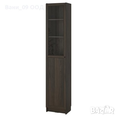 202см! Винтидж витрина в тъмнокафяв цвят , снимка 3 - Секции и витрини - 43914967