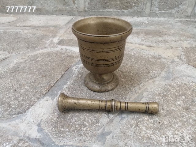 Стар български бронзов хаван / хаванче, снимка 3 - Антикварни и старинни предмети - 28827626