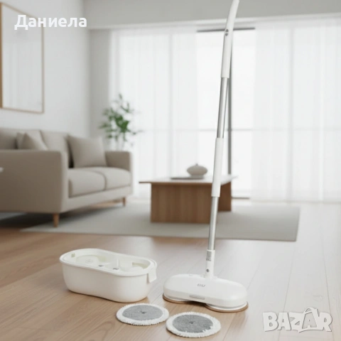 Електрически моп със спрей и центрофуга – за бързо и ефективно почистване, снимка 3 - Мопове, кофи, четки и метли - 53256869