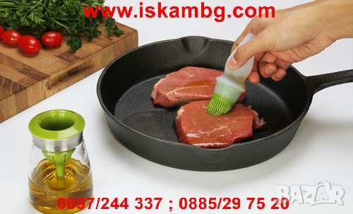 Силиконова четка с дозатор за олио сосове маринати комплект за барбекю, снимка 15 - Други - 26849286