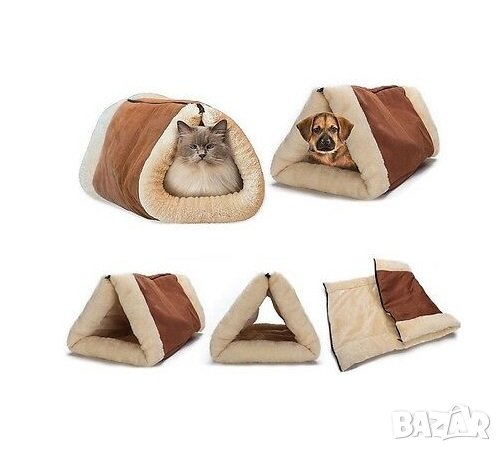 Kitty Shack Легло и къщичка тунел за котки и домашни любимци 2 в 1, снимка 3 - За котки - 34763510