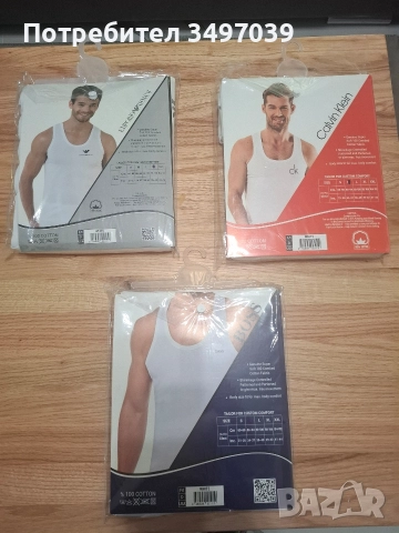 мъжки потници 100%памук, снимка 5 - Тениски - 52770112