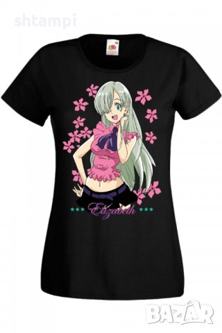 Дамска тениска The Seven Deadly Sins Elizabeth Liones,Анимация,игра,Празник,Повод.
