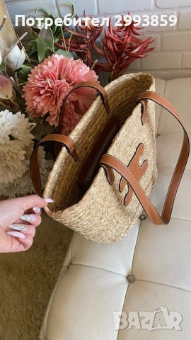 CELINE bag*Чанта за плаж рафия селин, снимка 10 - Чанти - 53365439