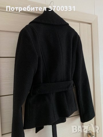 Черно стилно палто, снимка 5 - Палта, манта - 43696093