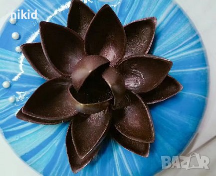 16 бр Водна капка Лотус пластмасова форма Поликарбонатна отливка калъп за Шоколадови бонбони пралини, снимка 4 - Форми - 37074668