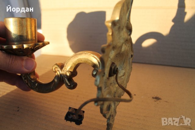 Стар аплик за стена , снимка 7 - Антикварни и старинни предмети - 43490630