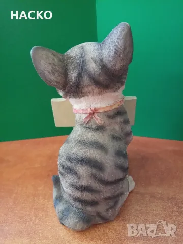 Градинска Фигура Мяукащо Коте от Полеризин с Датчик за Движение, снимка 6 - Градински мебели, декорация  - 47701569