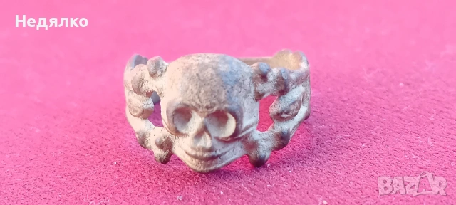 Оригинал "Bandenkampf",WW2,SS,немски пръстен, снимка 4 - Антикварни и старинни предмети - 53091152