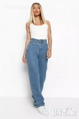 СТРАХОТНИ дънки с широк крачол и висока талия , снимка 2 - Дънки - 49782886