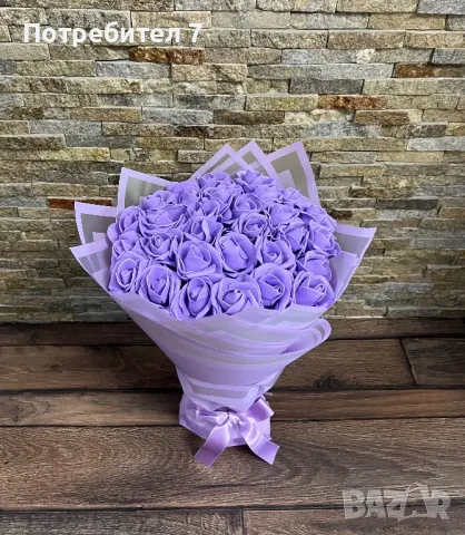 Букет от вечни рози, снимка 8 - Изкуствени цветя - 50282280