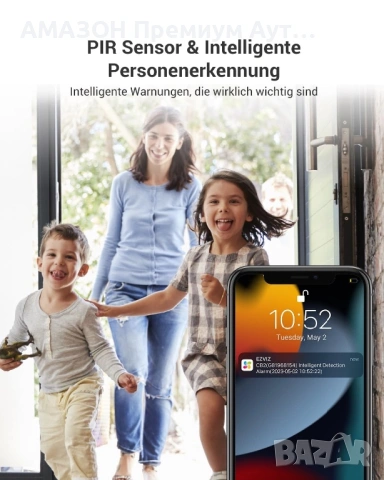 EZVIZ CB2 безжична Батерийна WIFI камера за видеонаблюдение/нощно виждане/2-посочно аудио/SD карта, снимка 5 - IP камери - 53190908