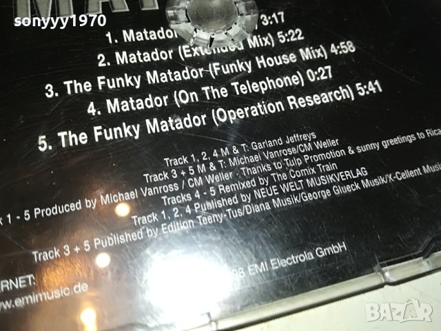 EL PASO MATADOR CD MADE IN HOLLAND 0704231413, снимка 8 - CD дискове - 40290312