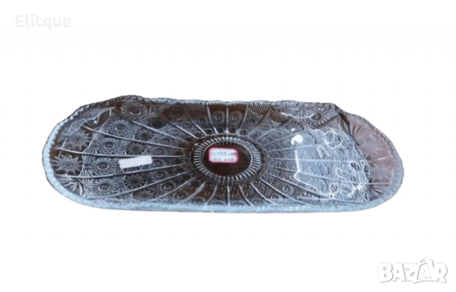 Стъклено плато в елипсовидна форма, снимка 3 - Други стоки за дома - 52861444