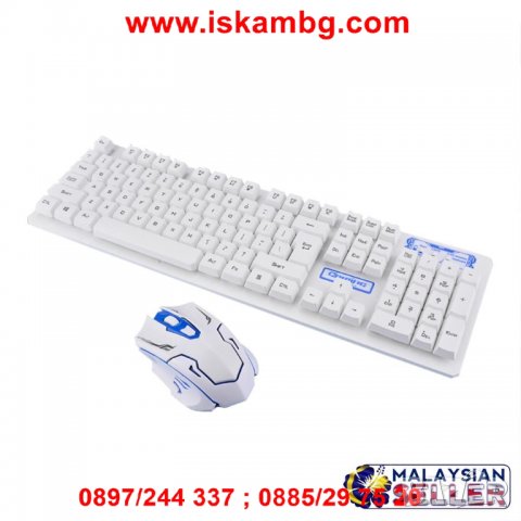 Геймърски комплект безжична клавиатура + безжична мишка HK6500, снимка 7 - Друга електроника - 26970688
