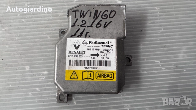 Airbag модул / сензор / датчик зa Renault Twingo - 8201236035 /  402107B9, снимка 2 - Части - 51510476