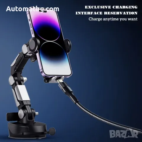 Поставка за телефон Automat, Въртяща, За кола, бус и др., снимка 9 - Аксесоари и консумативи - 49087425