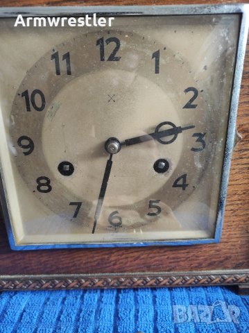 Стар Немски Настолен Механичен Часовник , снимка 4 - Антикварни и старинни предмети - 43514665