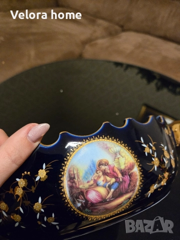 Голяма купа/съд от КОБАЛТ- ЯПОНСКО производство, снимка 5 - Прибори за хранене, готвене и сервиране - 52807803