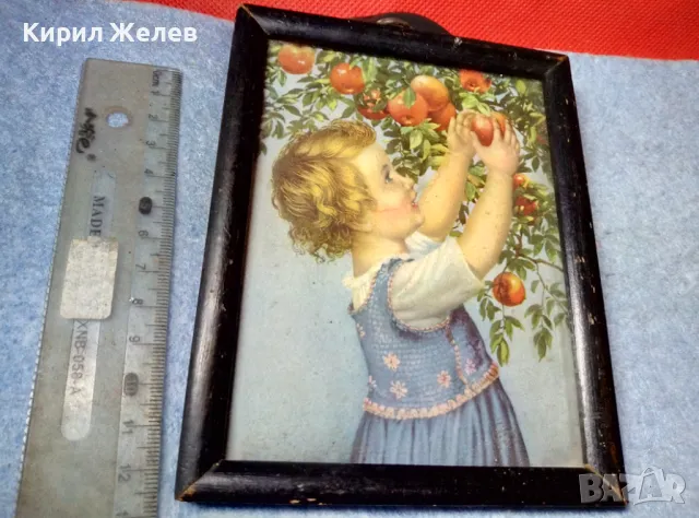 СТАРИННА ЦВЕТНА ЛИТОГРАФИЯ КАРТИНКА ПРИНТ от ЦАРСКО ВРЕМЕ в ДЪРВЕНА РАМКА със СТЪКЛО 47602, снимка 9 - Антикварни и старинни предмети - 47908808