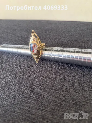 Златен пръстен с Богородица 7.87гр 14к, снимка 3 - Пръстени - 49107961