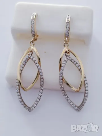 златни висящи обеци 50628