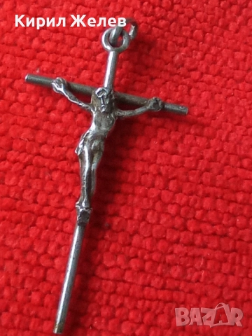 Старо сребърно кръстче 17282, снимка 3 - Колиета, медальони, синджири - 52360425