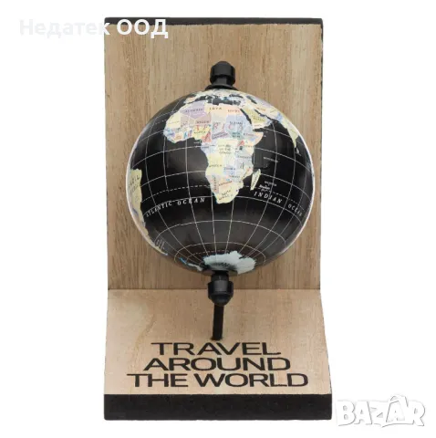 Дървена поставка за книги, Планета, 10x14x14 см