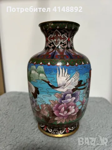 Китайска ваза 20 век икебана декор, снимка 3 - Вази - 48493235