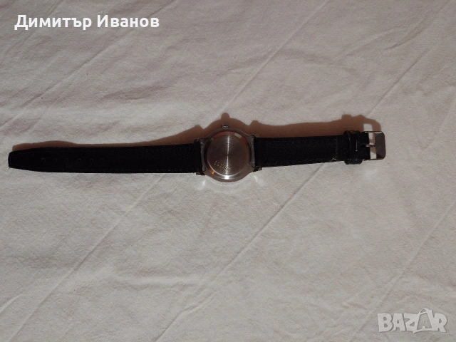 Съветски механичен часовник Победа - Самара – работещ, с черна кожена каишка - 18мм. , снимка 3 - Мъжки - 53025179