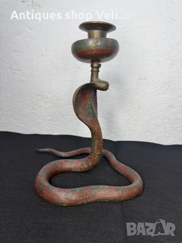 Бронзов свещник Кобра №7314