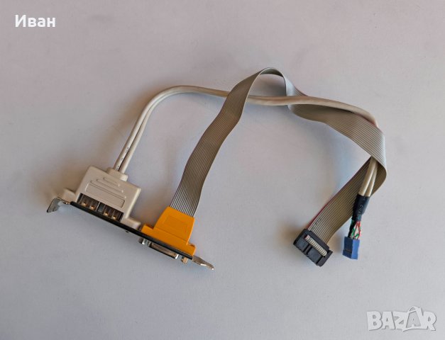 Заден панел за PC два порта USB 2.0 и Game port (15 пина), снимка 1 - Кабели и адаптери - 43960566