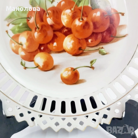 Ажурена порцеланова чиния., снимка 4 - Други ценни предмети - 52418849