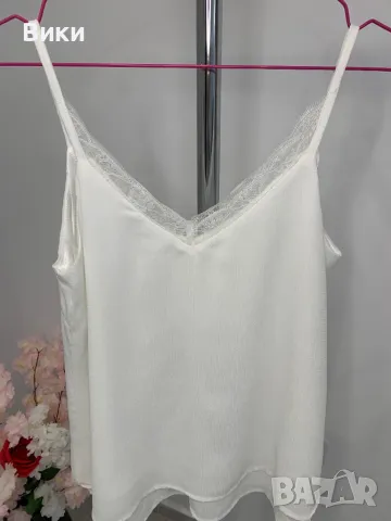 Бял потник с дантела, универсален размер, снимка 5 - Потници - 50085999